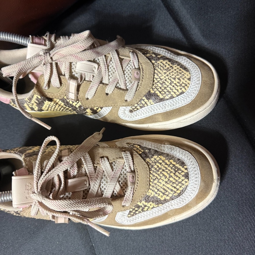 Coach‎ Womens Snake Print Fashion Sneakers Size 8B Designer Casual Shoes - Picture 6 of 15